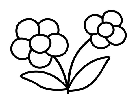 cute flowers clipart|free flower clip art black and white.